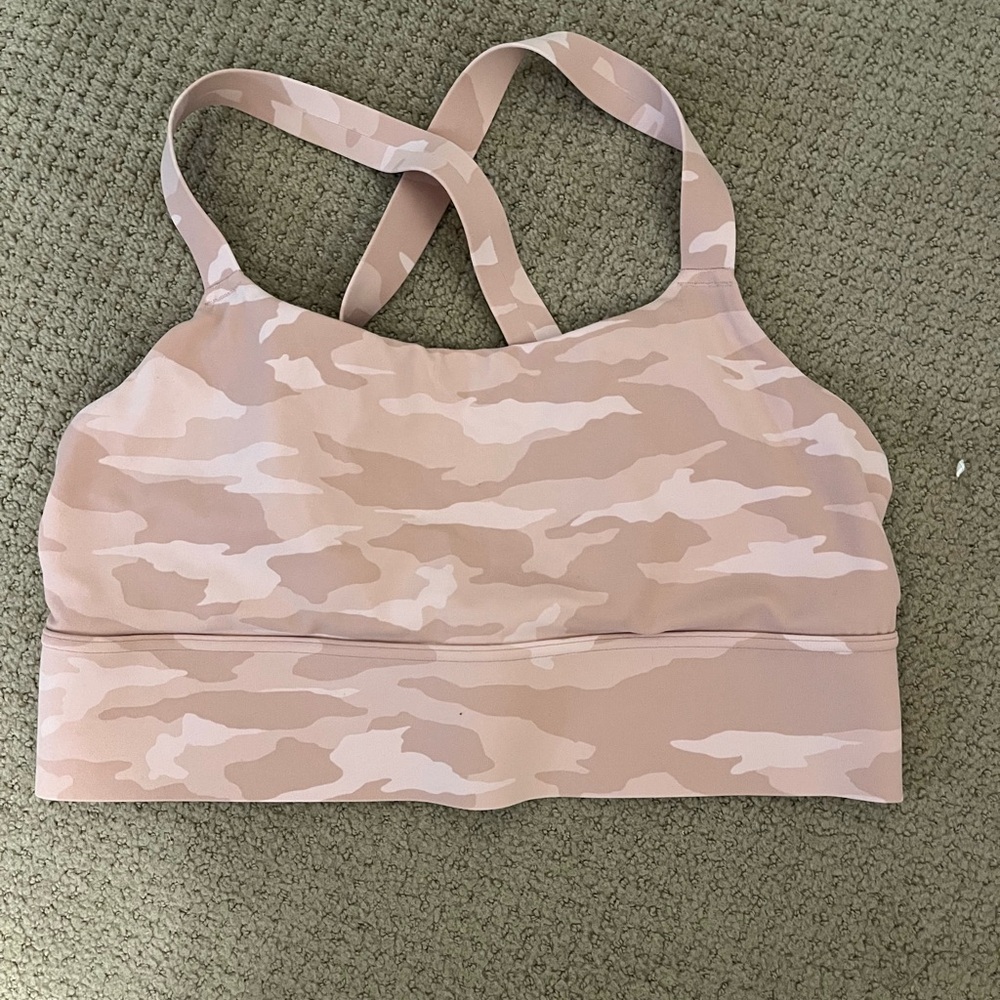 Athleta Pink Camo Sports Bra